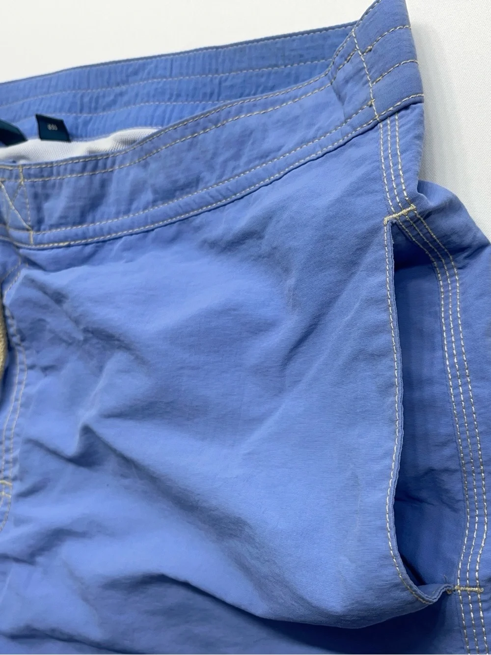 Polo Ralph Lauren Swim Board Shorts Mens Size Large Blue Lined Cargo Yellow Pony
